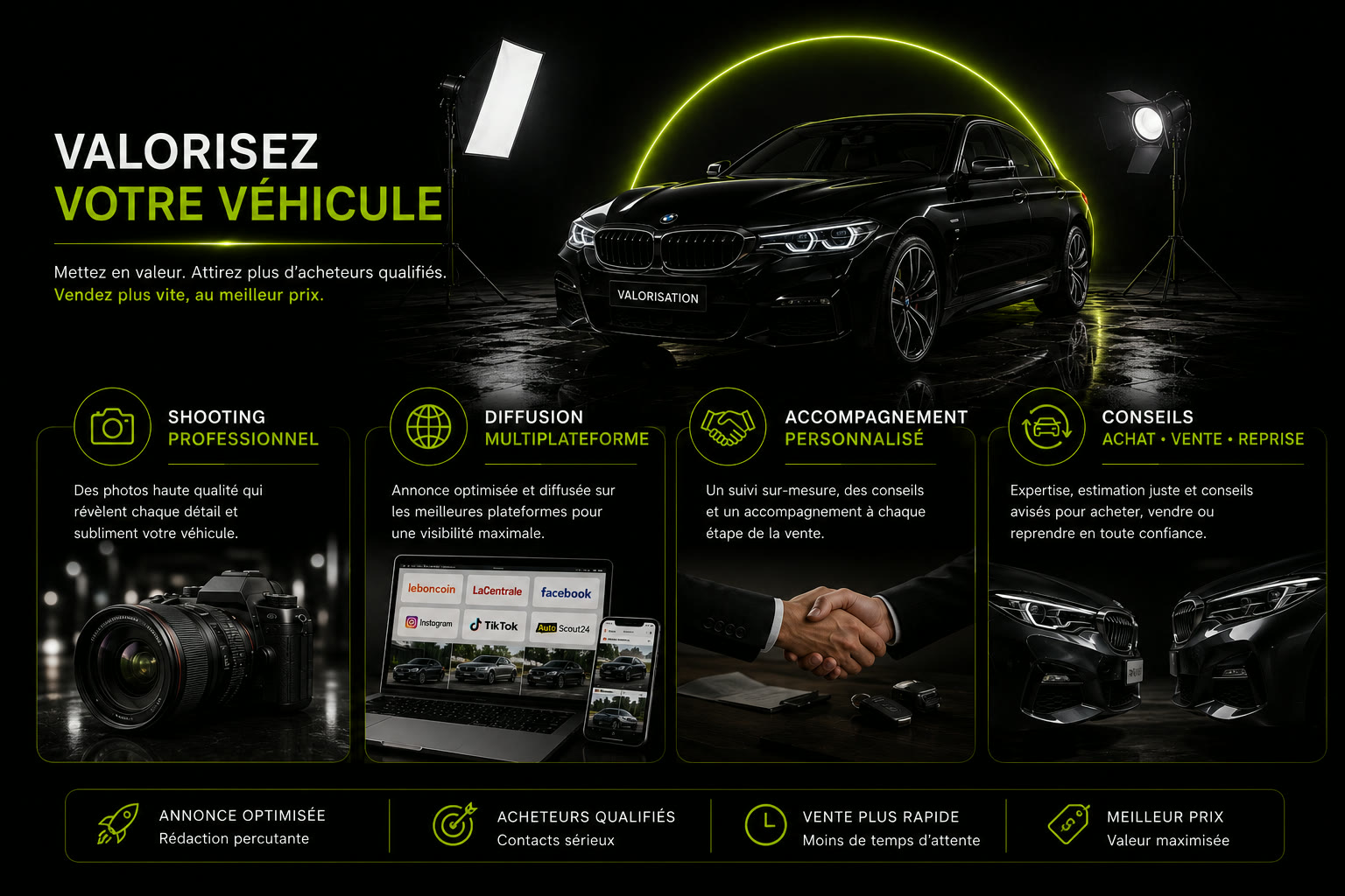 Mise en annonce premium — réalisation Bell Drive Automotive à Marseille